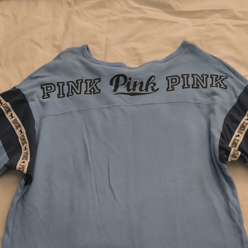 PINK Victoria's Secret  Blue T-Shirt , White Tshirt & Maroon Long Sleeve